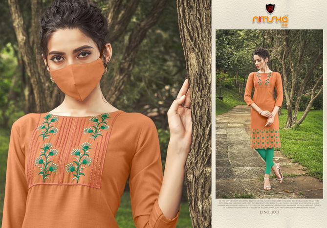 Nitisha Chingari 3 Heavy Soft Cotton Designer Kurti Collection at Wholesale Price